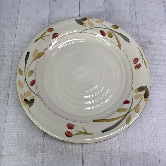Home Target HMQ 73 Red Berries Green Tan Leaves Stoneware Dinner Plates Set of 4 - Picture 6 of 16